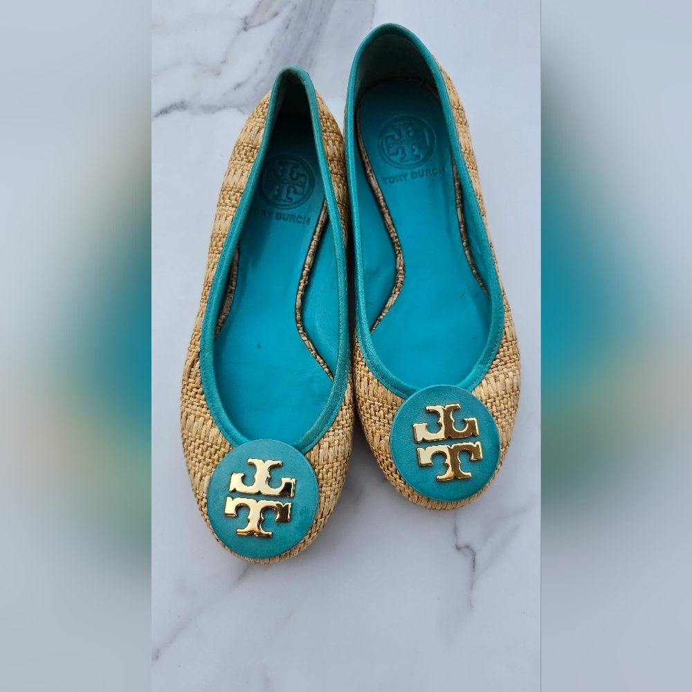 Raffia ballerine Tory Burch size 5M